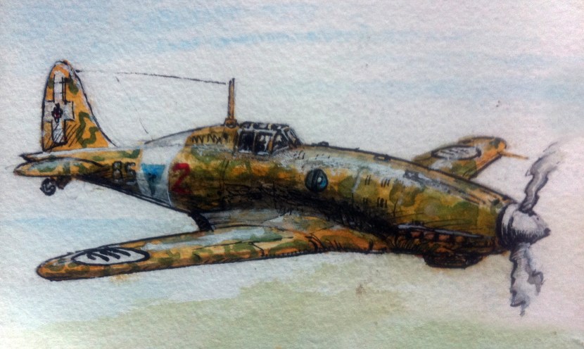 Favoloso Folgore: a painting of the  Macchi C.202 Folgore by Edward Ward