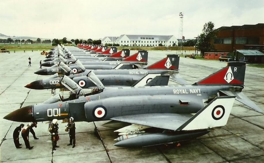 892 Naval Air Squadron at RAF Leuchars 1976 Ready to Embark to HMS Ark Royal.